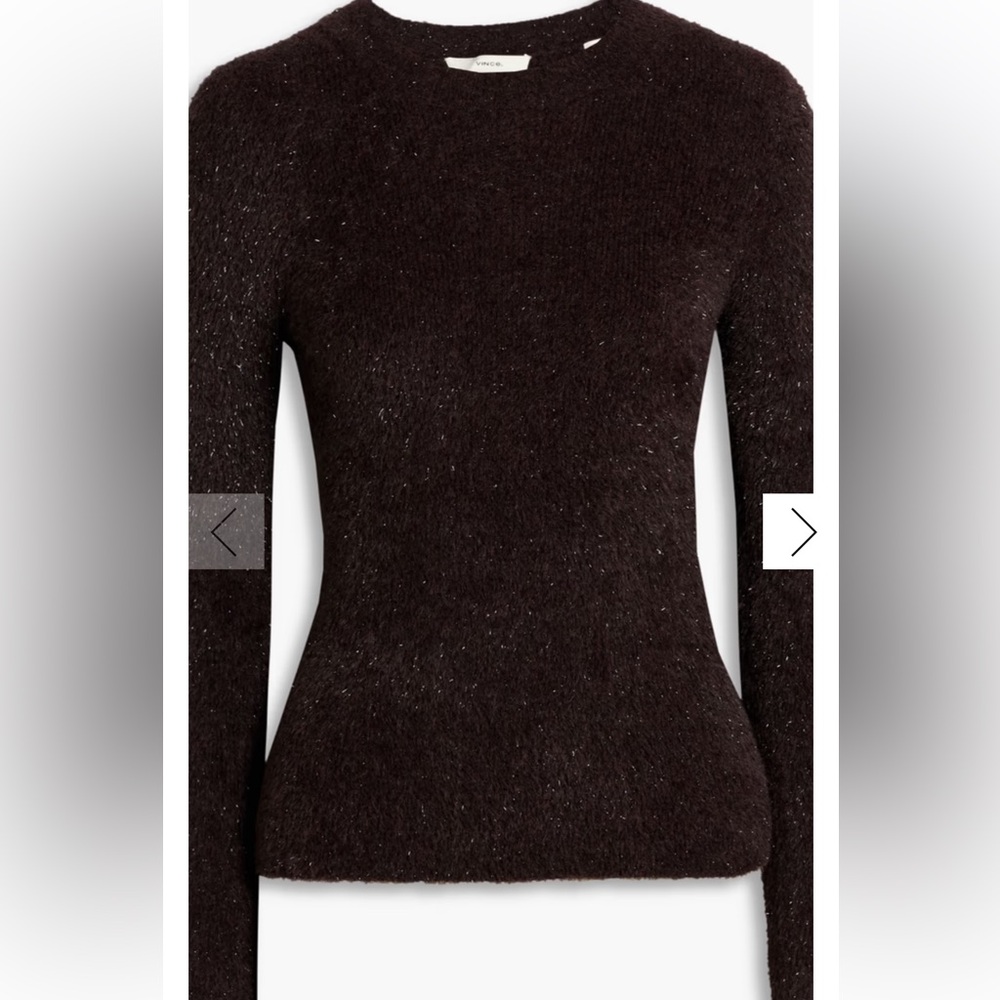 VINCE.
Brushed knitted and tinsel sweater